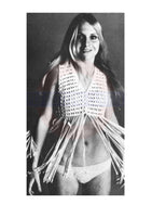 Vintage 60s Sleeveless GoGo/Tasselled Vest, Music Festival Top Crochet Pattern Bust Size 32-36" Instant Download PDF 1 page
