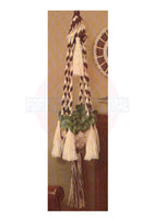 Vintage 70s Earthtone Hanger Macrame Pattern Instant Download PDF 2+3 pages