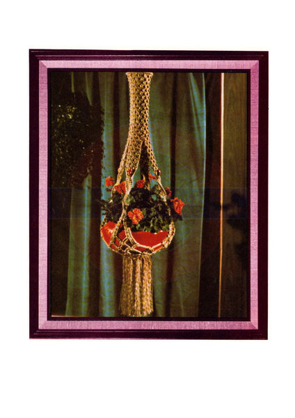 Vintage 70s Macrame Plant Hanger "Bead Magic" Pattern Instant Download PDF 2 + 5 pages