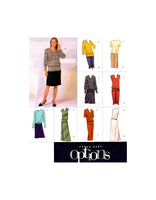 Vogue 2593 Easy Options Top and Skirt in Eight Styles and Variations, Uncut, Factory Folded Sewing Pattern Size 12-14-16