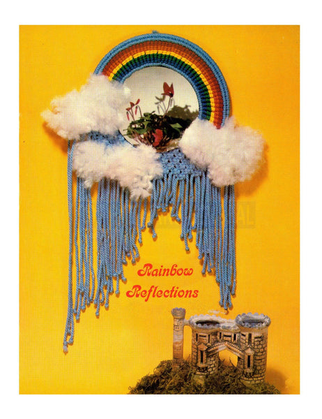 Vintage 70s Macrame "Rainbow Reflections" Wall Hanging Pattern Instant Download PDF 2 + 2 pages