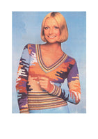 1970s Jersey with V-neck Bust Size 34-36 in Instant Download PDF 5 pages