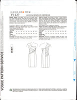 Vogue American Designer 1427 Donna Karan Collection One Shoulder Evening, Party, Cocktail Dress, U/C, F/F Sewing Pattern Multi Size 14-22