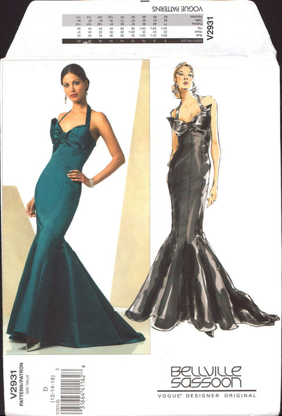 90s Sweetheart Evening Gown With Plunging V Neckline, Fishtail Sizes 8 18  UNCUT Ff Sewing Pattern New Look 6192 - Etsy