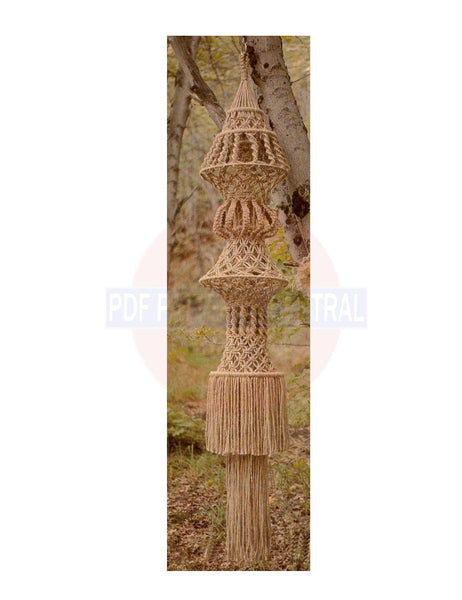 Vintage 70s Macrame Tiers Artwork Pattern Instant Download PDF 2 pages plus file with extra instructions