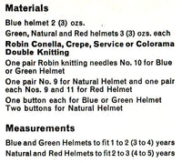 Robin 1185 Four 50s Children's Ski Mask Patterns Instant Download PDF 4 pages