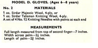 Sirdar 588 Eight 50s Knitting Patterns For Children's Mittens And Gloves Instant Download PDF 8 pages