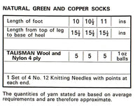 Sirdar 5314 Three 60s Knitting Patterns For Men's Socks Instant Download PDF 4 pages