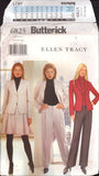 Butterick 6825 Ellen Tracy Fitted, Lined Jacket, Flared Skirt, Straight Pants, Uncut, Factory Folded, Sewing Pattern Size 12-16