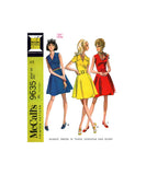 60s Front Wrap Dress with or without Collar, Sleeves and Scarf, Bust 34 Waist 25.5 Hip 36, McCall's 9635 Sewing Pattern Reproduction
