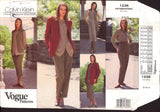 Vogue American Designer 1236 Calvin Klein Jacket, Vest, Shirt, Skirt, Pants and Scarf, Uncut, Factory Folded, Sewing Pattern Size 8-12