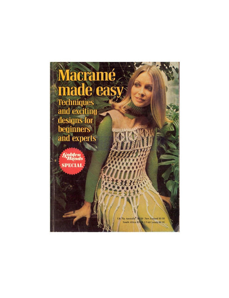 Macrame Made Easy (Golden Hands Special) 1975 Instant Download PDF 66 pages