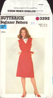 Butterick 3292 Loose Fitting, Sleeveless, V-Neck Jumper in Three Lengths, Uncut, Factory Folded, Beginner Sewing Pattern Bust 80-83"