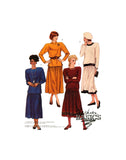 McCall's 4497 Two Piece Dress with Optional Trim: Long Sleeve Top, Skirt with Yoke, Uncut, Factory Folded, Sewing Pattern Size 10-12-14