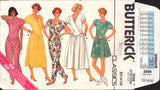 Butterick 3699 Pullover Dress and Tapered Jumpsuit with Front or Back V-Neckline, Uncut, Factory Folded, Sewing Pattern Size 12-14-16