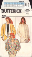 Butterick 3686 Very Loose Fitting Below Hip Length Jacket with Three Quarter Sleeves, Uncut, Factory Folded, Sewing Pattern Multi Size 6-14