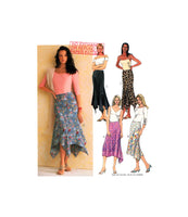 McCall's 4032 Asymmetrical, Handkerchief Skirt with Seam Detail with Bias Option, Uncut, Factory Folded, Sewing Pattern Multi Size 12-18