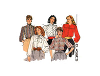 Butterick 4625 Loose Fitting Blouse with Long or Short Sleeves, Collar & Frill Variations, Uncut, Factory Folded, Sewing Pattern Size 12-16