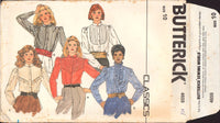 Butterick 4659 Loose Fitting, Long Sleeved Blouse with Collar and Applied Yoke Variations, Uncut, Factory Folded, Sewing Pattern Size 10