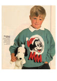 Vintage Mickey Mouse Sweater Pattern Instant Download PDF 2 pages