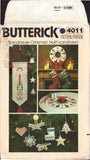 Butterick 4011 Scandinavian Embroidery Transfers and Appliques for Christmas Decorations, Uncut, Factory Folded, Sewing Pattern