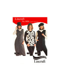 Lincraft 1004 Fitted, Button Front Pinafore in Two Lengths and Waistcoat/Vest, Uncut, Factory Folded, Sewing Pattern Multi Size 8-18