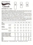 Lincraft 1004 Fitted, Button Front Pinafore in Two Lengths and Waistcoat/Vest, Uncut, Factory Folded, Sewing Pattern Multi Size 8-18
