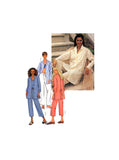 Butterick 3531 Loose Fitting Shirt with Sleeve Variations, Top and Pants in Two Lengths, Uncut, Factory Folded, Sewing Pattern Size 8-12