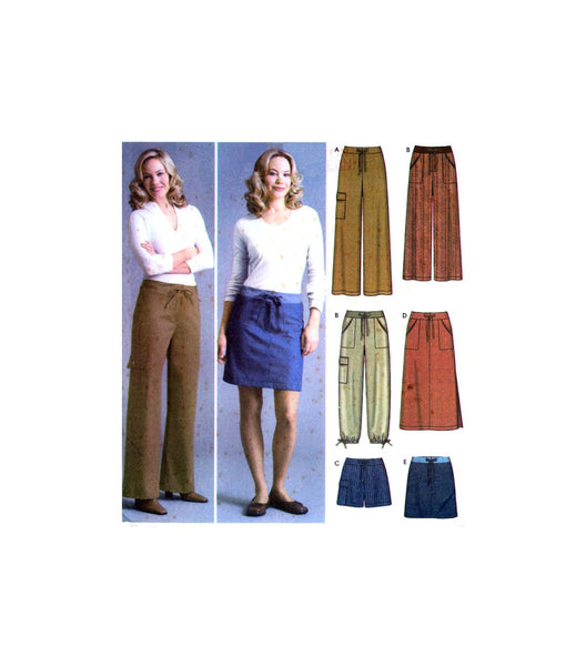 Simplicity 5458 Casualwear: Skirts and Pants Both in Two Lengths & Shorts, Uncut, Factory Folded, Sewing Pattern Multi Size 6-12