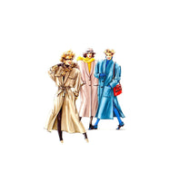 Neue Mode 20640 Coat with Tie Belt, Back Tab or Back Gathers & Pocket Variations, Uncut, Factory Folded Sewing Pattern Multi Size 8-22