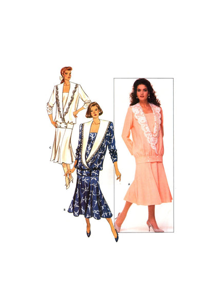 Butterick 5720 Three Piece Dress: Top, Camisole with Fitted and Flared Skirt, Uncut, Factory Folded, Sewing Pattern Size 14-18
