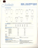 Justknits 96948 Childs' Wear: Tops with Collar and Sleeve Variations & Shorts, Part Cut, Factory Folded, Sewing Pattern Multi Size 2-12