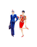 Burda Couture 3770 Asymmetrical Jacket Top, Straight Pants and Wrap Skirt, Uncut, Factory Folded, Sewing Pattern Multi Size 8-18