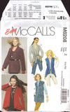McCall's 6208 Loose Fitting Cardigans and Belt, Uncut, Factory Folded Sewing Pattern Plus Size 16-18-20-22