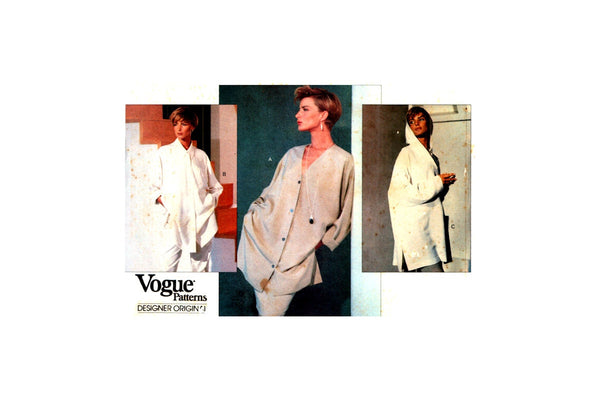 Vogue Designer Original 2620 Betty Jackson Loose Fitting Shirt with Optional Hood Uncut, Factory Folded Sewing Pattern Size  6-10