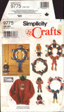 Simplicity Crafts 9775 Seasonal Holiday, Christmas, Easter, Thanksgiving Decorations, Uncut, Factory Folded Sewing Pattern