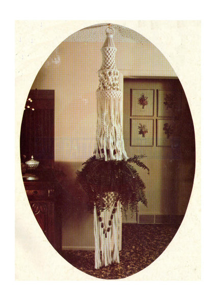 macrame plant hanger pdf Vintage 70s Macrame Plant Hanger "Waterfall" Pattern Instant Download – Patterns Central