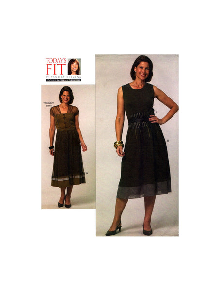 Vogue 1139 Sandra Betzina Flared Skirt with Underskirt & Obi with Contrast Ties, Uncut, Factory Folded Sewing Pattern All Sizes Included