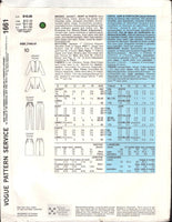 Vogue American Designer 1661 Anne Klein Lined Jacket, Straight Skirt and Tapered Pants, Uncut, Factory Folded, Sewing Pattern Size 10