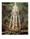 Vintage 70s Macrame "Hanging Basket" Plant Hanger Pattern Instant Download PDF 2 + 2 pages