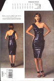 Vogue American Designer 1427 Donna Karan Collection One Shoulder Evening, Party, Cocktail Dress, U/C, F/F Sewing Pattern Multi Size 14-22