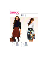 Burda 6836 Womens' Short Skirts in Two Lengths with Style Variations, Uncut, Factory Folded Sewing Pattern Multi Size 10-20