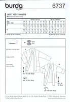 Burda 6737 Oversized Winter Jacket in Two Lengths with Attached Scarf, Uncut, Factory Folded Sewing Pattern Multi Size 8-20