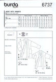 Burda 6737 Oversized Winter Jacket in Two Lengths with Attached Scarf, Uncut, Factory Folded Sewing Pattern Multi Size 8-20