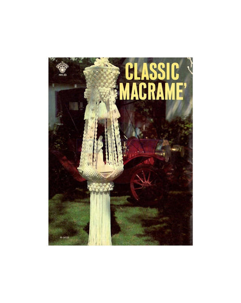 Classic Macramé - 9 Vintage Macrame Patterns Instant Download PDF 24 pages