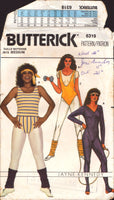 Butterick 6319 Jayne Kennedy Activewear: Long Sleeve Bodysuit, Tops and Bottoms with Variations, U/C, F/F, Sewing Pattern Size 12-14