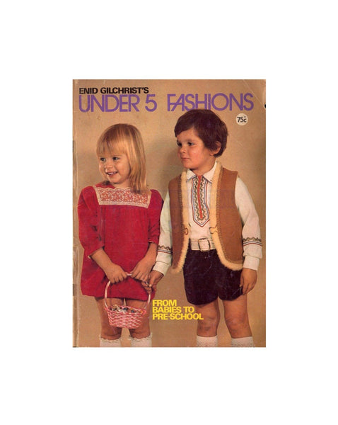 Enid Gilchrist Under 5 Fashions - Drafting Book - Instant Download PDF 56 pages