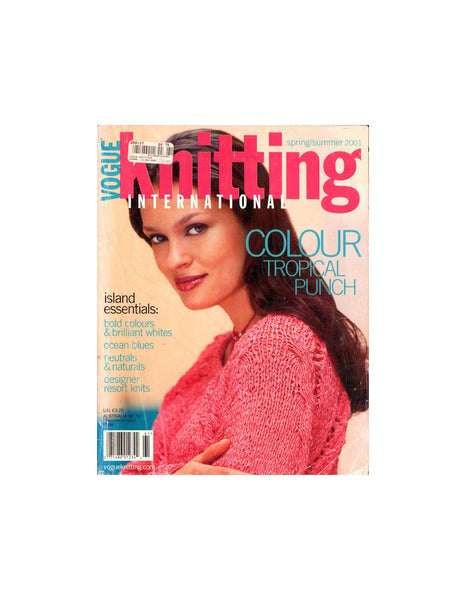 Vogue Knitting Spring/Summer 01 Magazine with Colourful, Holiday Knitting Patterns, Colour Pictures, Detailed Instructions, 116 pages