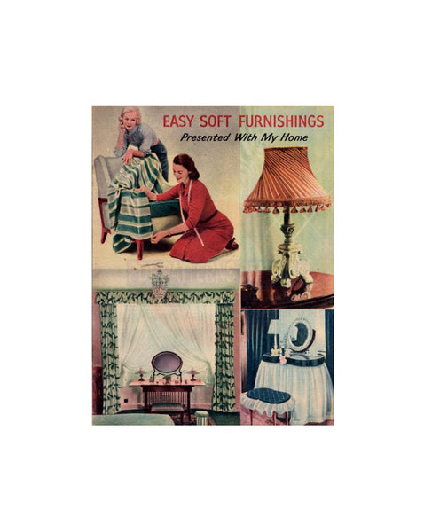 Vintage 50s Drafting Instructions for For Soft Home Furnishing, Instant Download PDF 16 pages