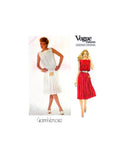 Vogue Designer Original 2929 Gianni Versace Loose Fitting, Pleated, Sleeveless, Pullover Dress Sewing Pattern Size 10